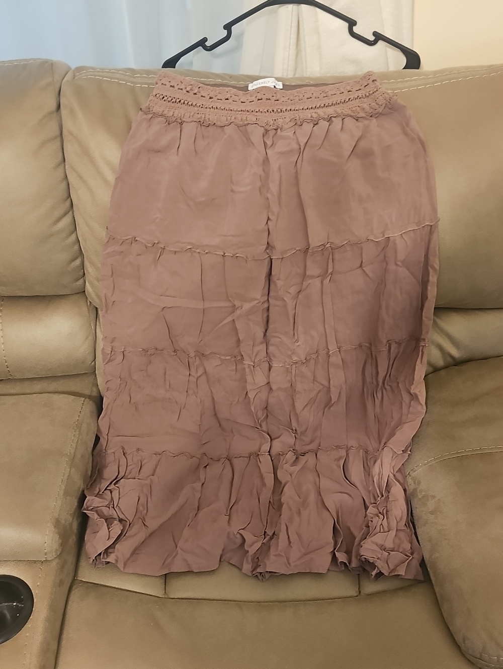 Sincerely Jules Mauve Pink Tiered Maxi Skirt
